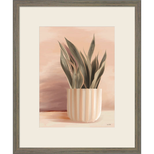 Striped Bohemian Plant II by House Fenway, Framed Art