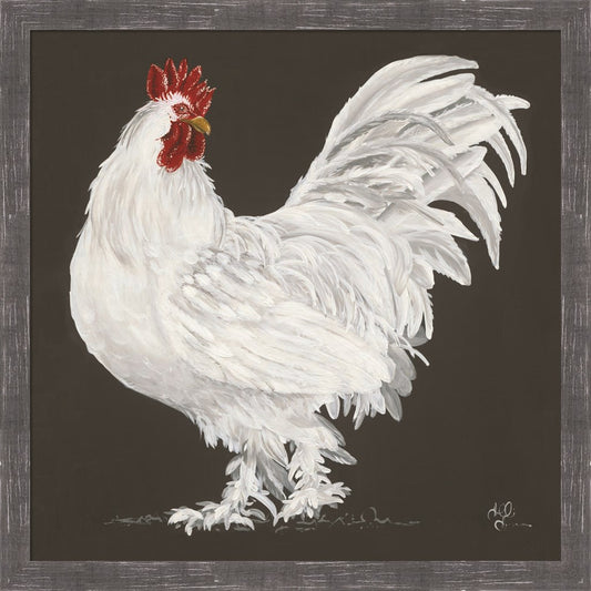 Rooster by Hollihocks Art, Framed Art