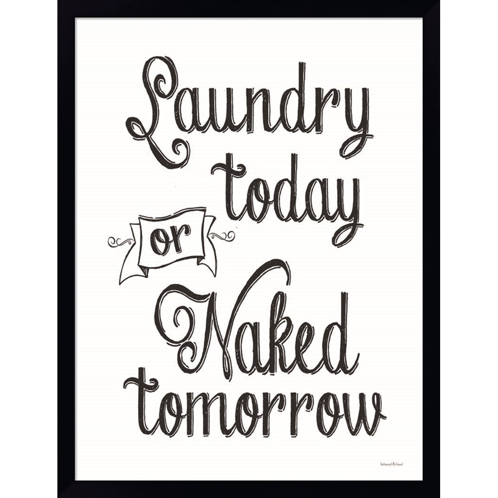 Laundry Today by Lettered & Lined, Framed Art