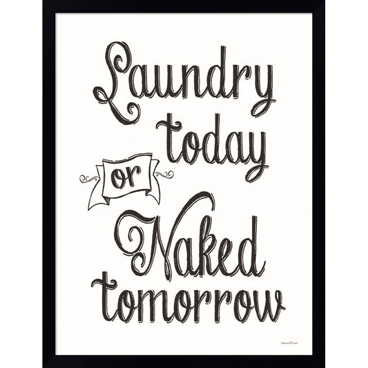 Laundry Today by Lettered & Lined, Framed Art