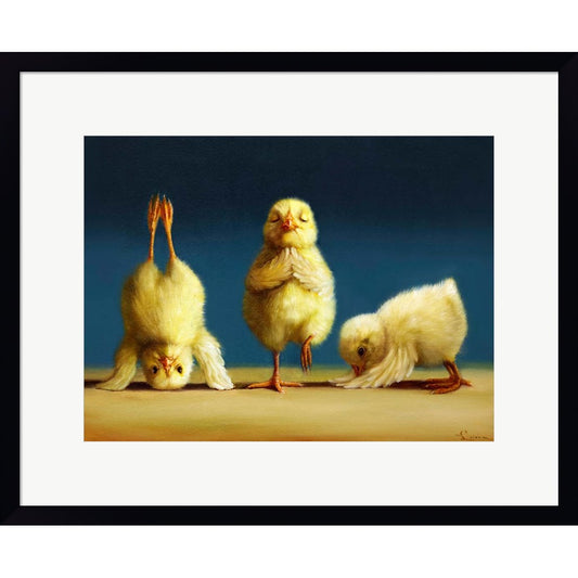 Yoga Chicks by Lucia Heffernan, Framed Art