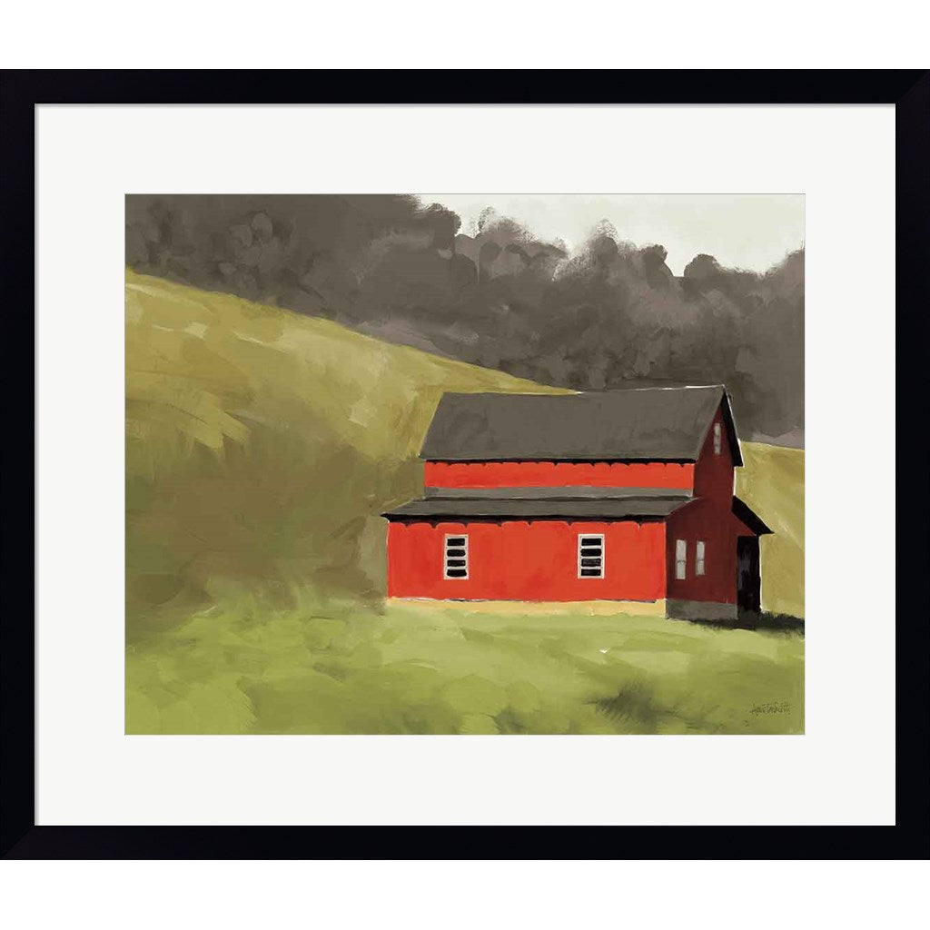 Red Barn I by Anne Tavoletti, Framed Art