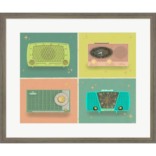 Retro Radios by Jen Bucheli, Framed Art