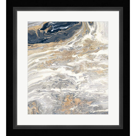 Gold And Gray Oasis by Roberto Gonzalez, Framed Art