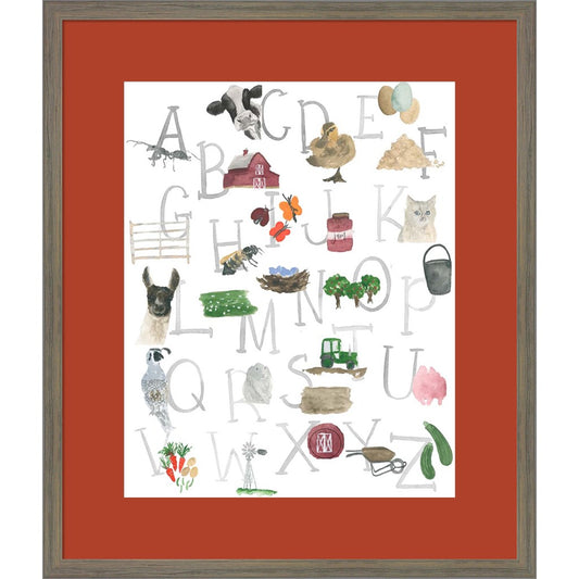 Farm Alphabet by Lucille Price, Framed Art