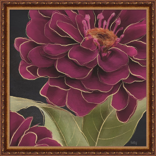 Burgundy Floral 1 by Heidi Kuntz, Framed Art