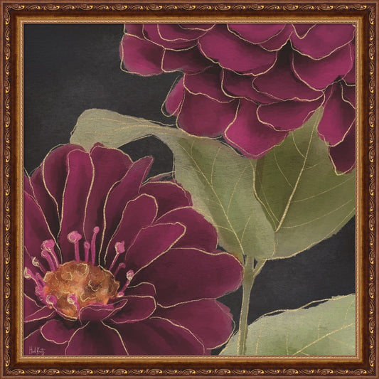 Burgundy Floral 2 by Heidi Kuntz, Framed Art