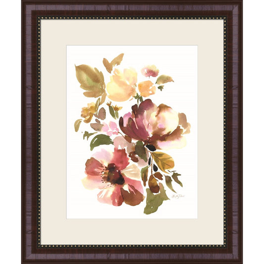 Warm Berry Blossoms by Kelley Talent, Framed Art