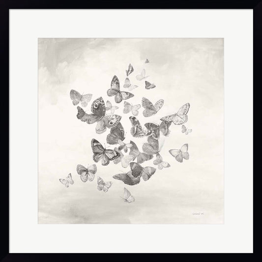 Beautiful Butterflies BW by Danhui Nai, Framed Art