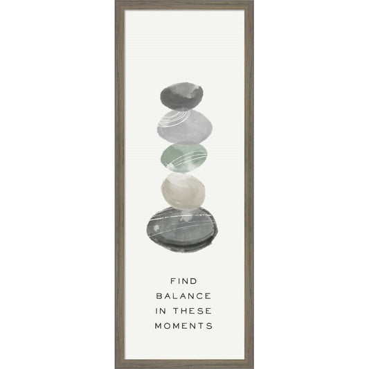 Zen Vibes IV-Find Balance by HM Design, Framed Art