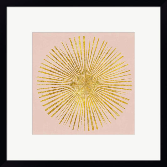 Sunburst I on Pink by Wild Apple Portfolio, Framed Art