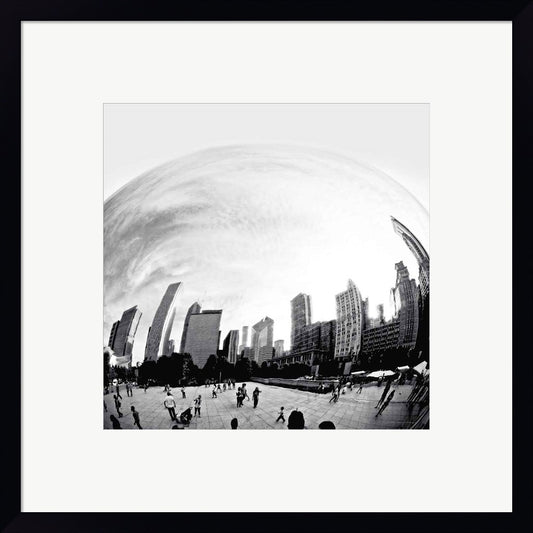 The Bean Chicago Bold Sq by Debra Van Swearingen, Framed Art