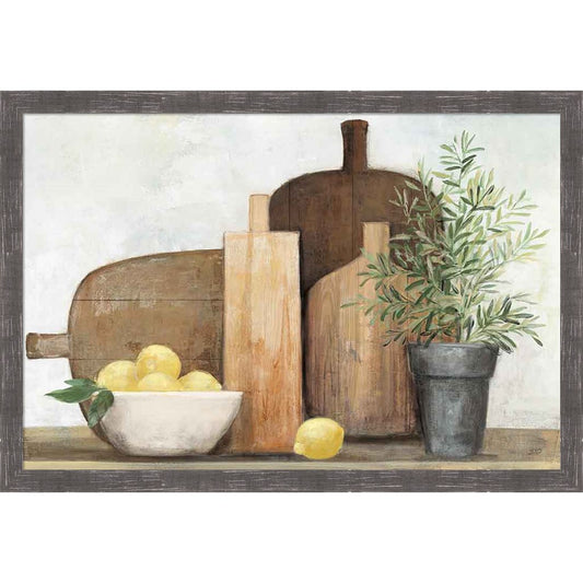 Rustic Kitchen Brown by Julia Purinton, Framed Art