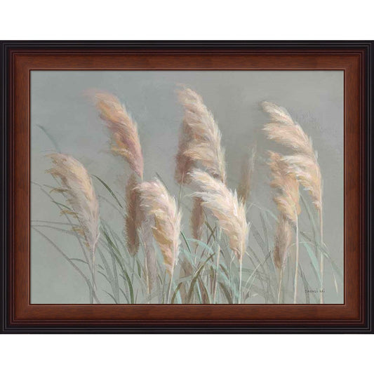 Pampas Grasses on Gray by Danhui Nai, Framed Art