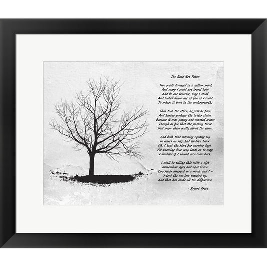 Robert Frost The Road Not Taken by Unknown, Framed Art