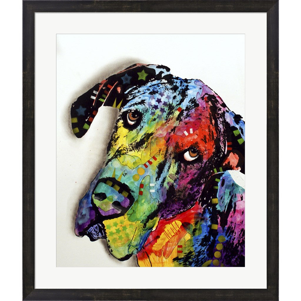 Tilted Dane by Dean Russo, Framed Art