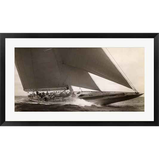 J Class Sailboat, 1934 by Edwin Levick, Framed Art