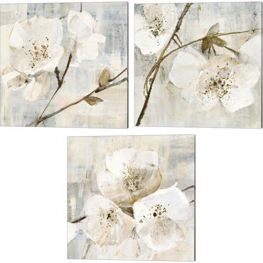 Elegance Greige by Albena Hristova, 3 Piece Canvas Art Set