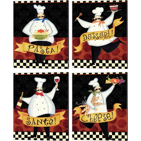 Bon Appetit by Veronique Charron, 4 Piece Canvas Art Set