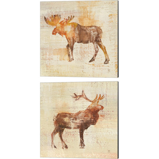 Moose & Elk Study by Studio Mousseau, 2 Piece Canvas Art Set