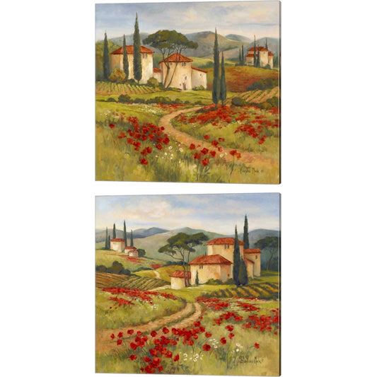 Tuscan Dream by Barbara Mock, 2 Piece Canvas Art Set