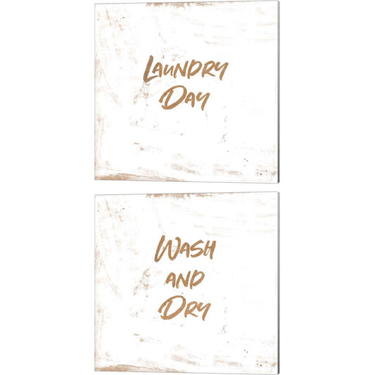 Laundry Day & Wash and Dry by Linda Woods, 2 Piece Canvas Art Set