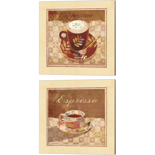 Cappuccino & Espresso by Linda Maron, 2 Piece Canvas Art Set