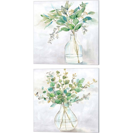 Eucalyptus Vase by Cynthia Coulter, 2 Piece Canvas Art Set