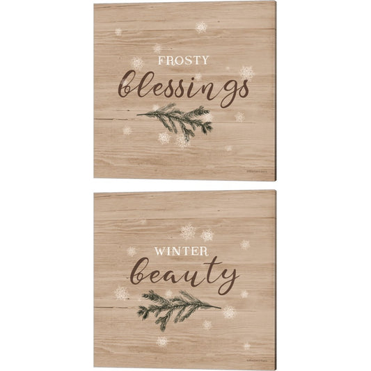 Frosty Blessings A by Bluebird Barn, 2 Piece Canvas Art Set