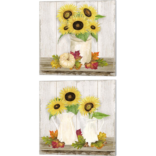 Fall Sunflowers by Tara Reed, 2 Piece Canvas Art Set