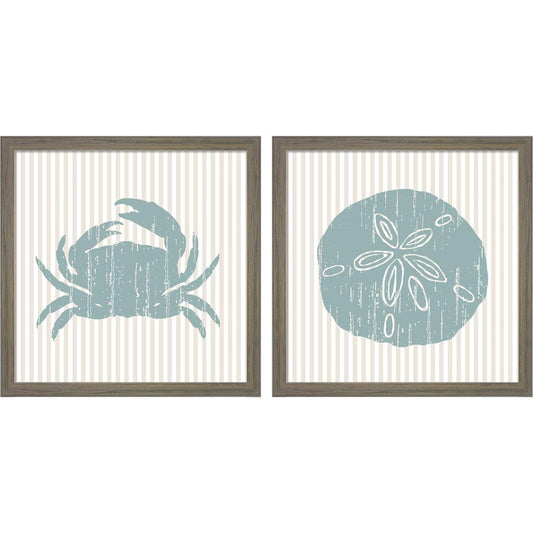 from The Sea by Sabine Berg, 2 Piece Rustic Gray Framed Art Set