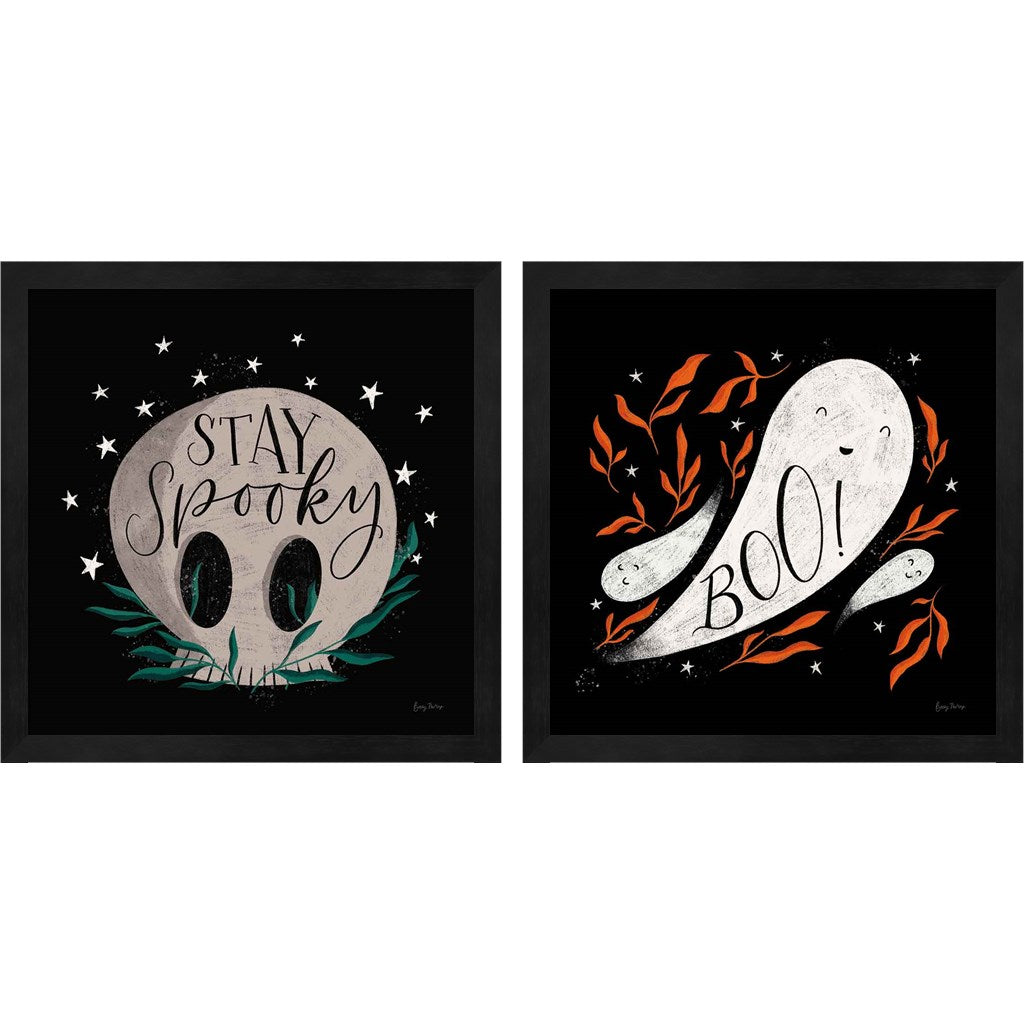 Cute Halloween A by Becky Thorns, 2 Piece Black Framed Art Set