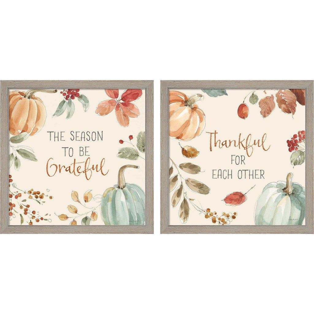 Autumn Feel by Lisa Audit, 2 Piece Rustic White Framed Art Set