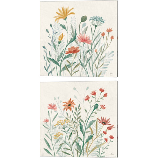 Wildflower Vibes B by Janelle Penner, 2 Piece Canvas Art Set