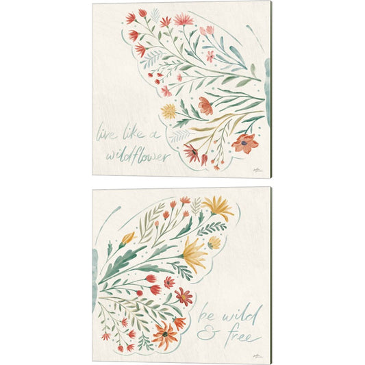 Wildflower Vibes C by Janelle Penner, 2 Piece Canvas Art Set