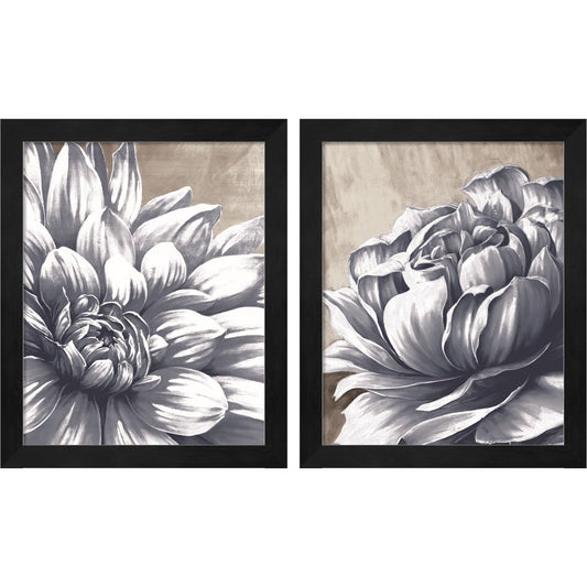 Charming Floral by Dogwood Portfolio, 2 Piece Black Framed Art Set