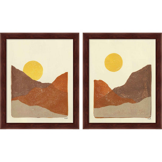 Sedona by Moira Hershey, 2 Piece Brown Framed Art Set