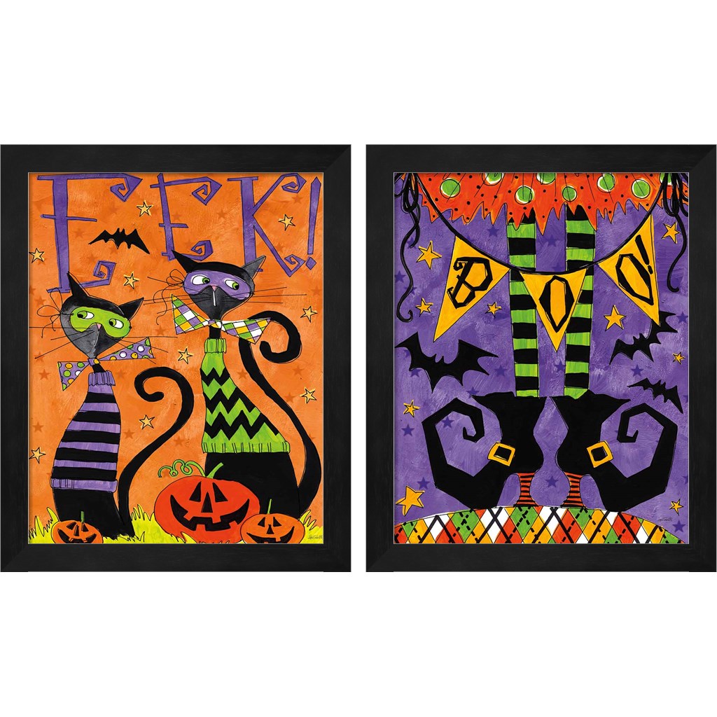 Spooky Fun by Anne Tavoletti, 2 Piece Black Framed Art Set