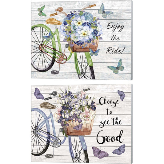 Bicycle Inspirations by Jean Plout, 2 Piece Canvas Art Set