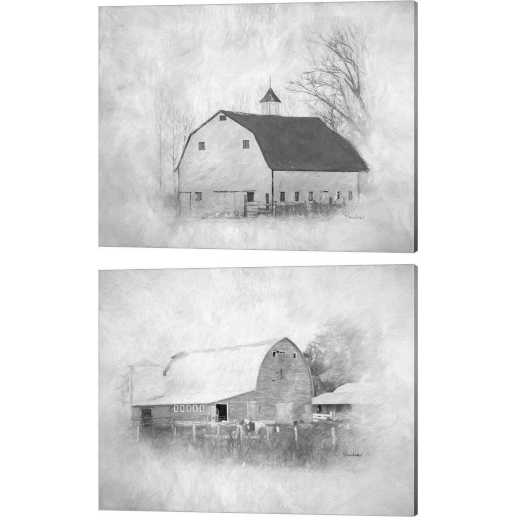 The White Barn & Sully's Barn by Ramona Murdock, 2 Piece Canvas Art Set