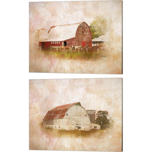 Sully's Barn & Somewhere in Missouri by Ramona Murdock, 2 Piece Canvas Art Set