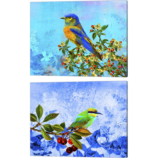 Bird Collection by Ata Alishahi, 2 Piece Canvas Art Set