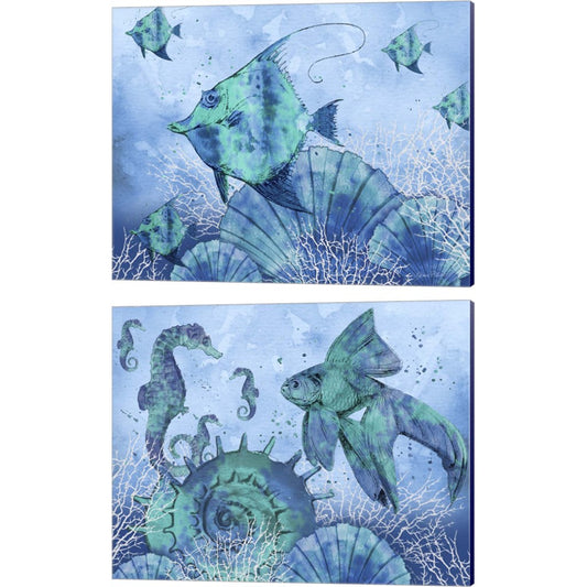 Ocean Blues by Jean Plout, 2 Piece Canvas Art Set