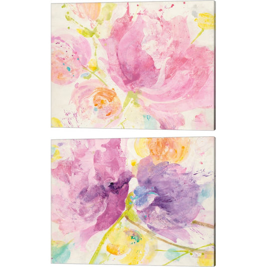 Spring Abstracts Florals by Albena Hristova, 2 Piece Canvas Art Set