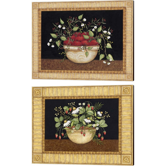 Apples & Strawberries by Robin Betterley, 2 Piece Canvas Art Set