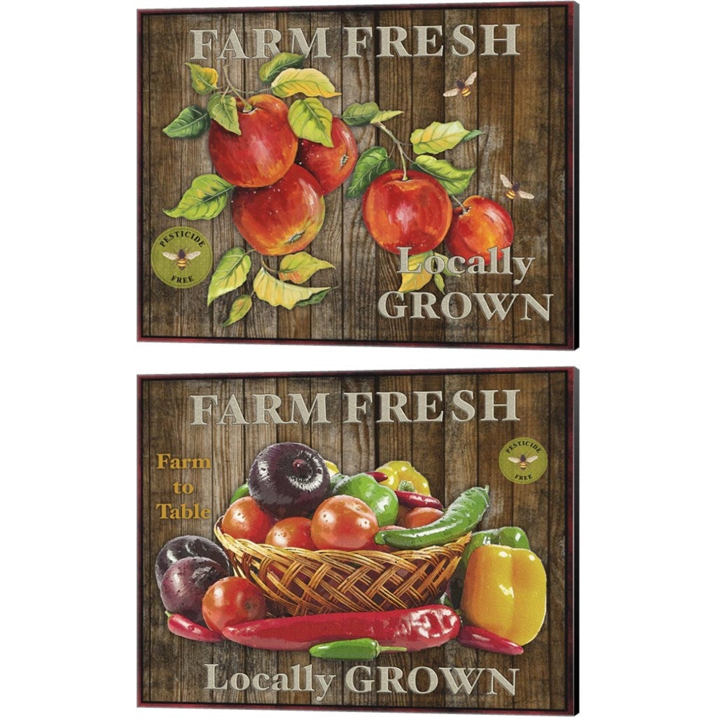 Farm Fresh by Jean Plout, 2 Piece Canvas Art Set