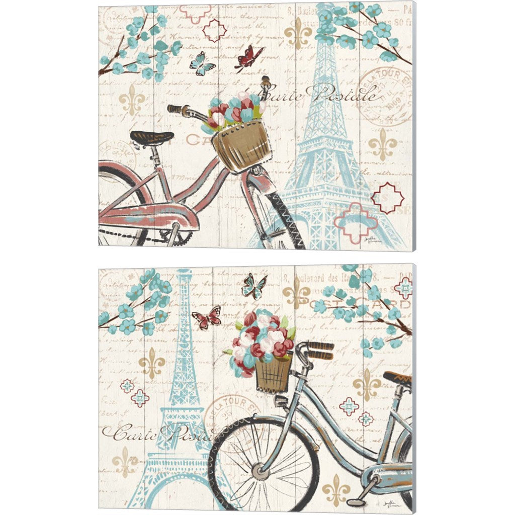 Paris Tour by Janelle Penner, 2 Piece Canvas Art Set