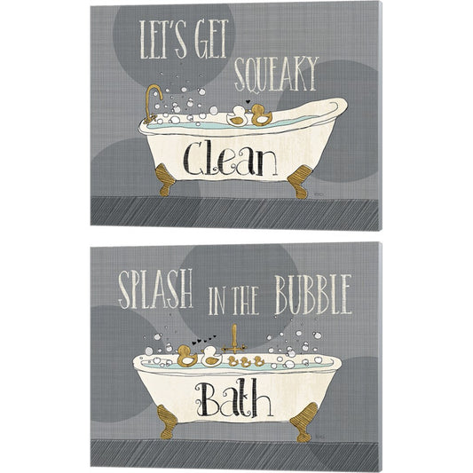 Squeaky Clean by Veronique Charron, 2 Piece Canvas Art Set