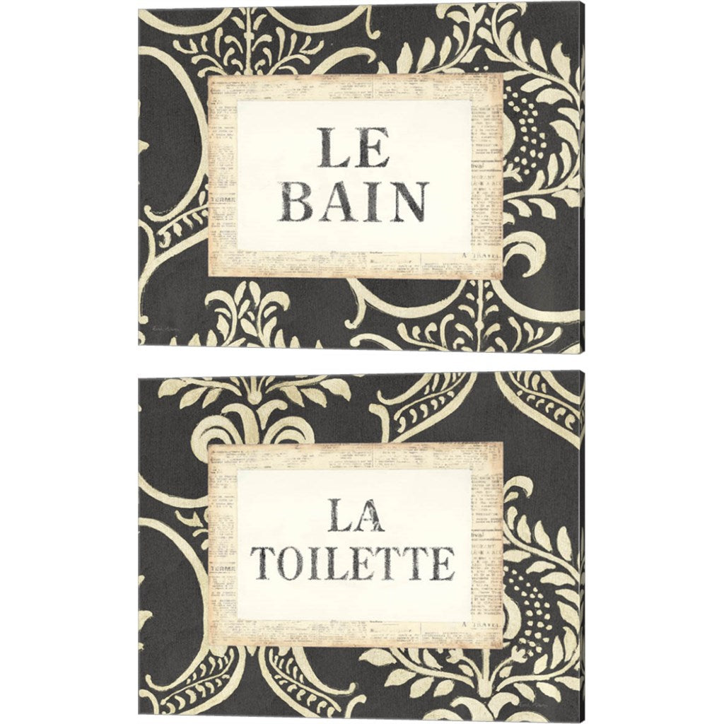 Le Bain & La Toilette by Emily Adams, 2 Piece Canvas Art Set