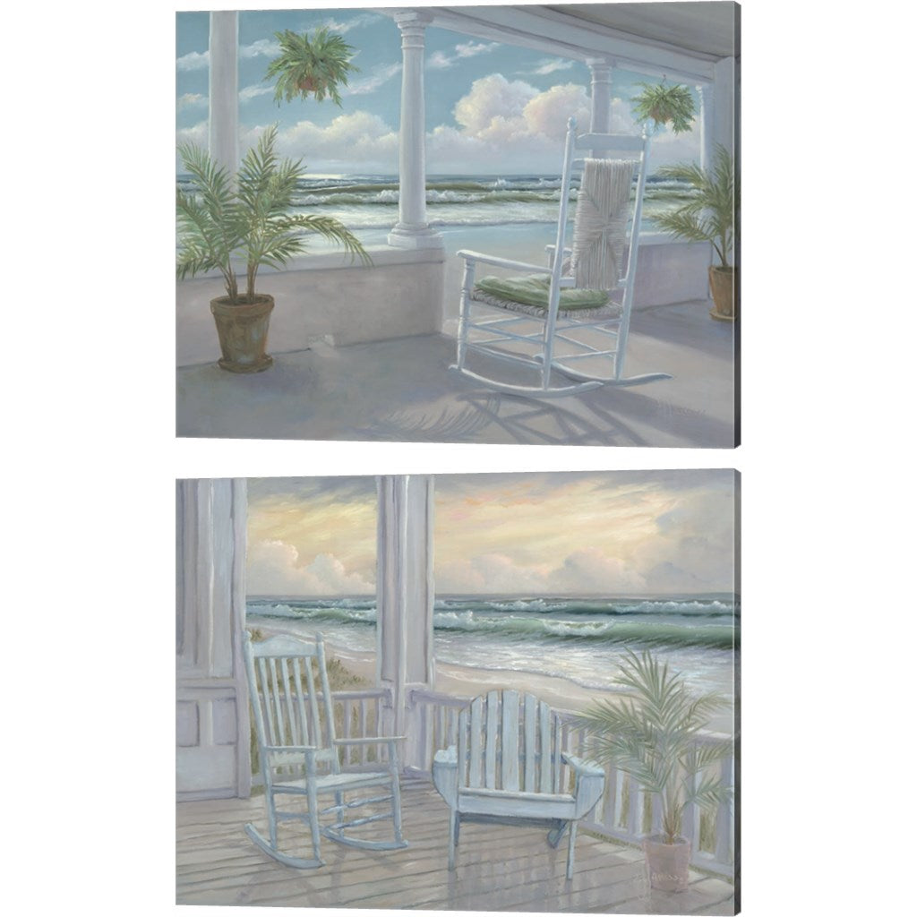 Coastal Porch by Georgia Janisse, 2 Piece Canvas Art Set